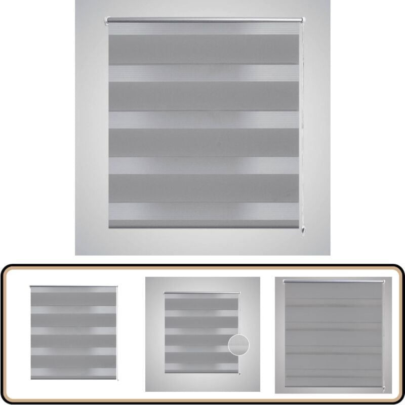 Vidaxl - Store 90 x 150 cm Gris - Stores Vénitiens - Rideaux Occultants - Décoration Intérieure - Fenêtres - Éclairage Tamisé