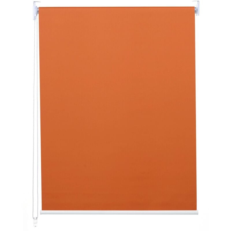 HHG - jamais utilisé] Store à enrouleur pour fenêtres 322, avec chaîne, avec perçage, isolation, opaque, 90 x 160, orange