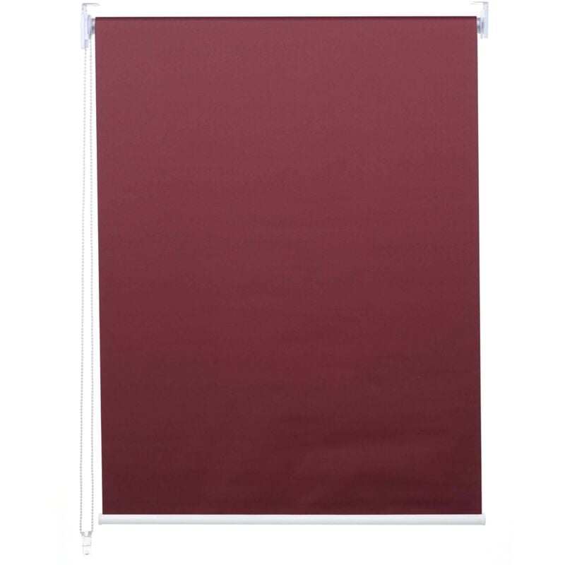HHG - Store à enrouleur pour fenêtres 384, avec chaîne, avec perçage, isolation, opaque, 60 x 230, bordeaux