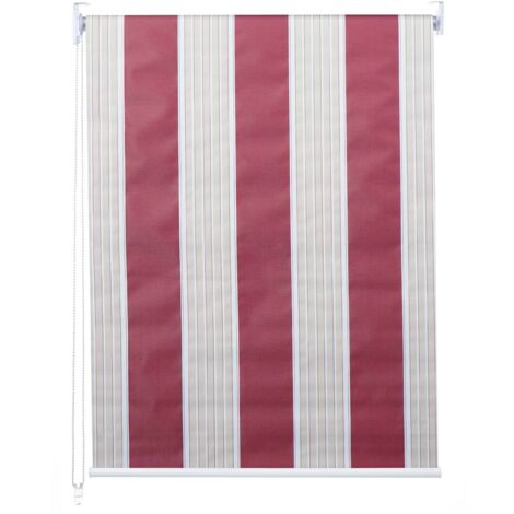Store à enrouleur pour fenêtres, HWC-D52, avec chaîne, avec perçage, opaque, 90 x 230  rouge/blanc/