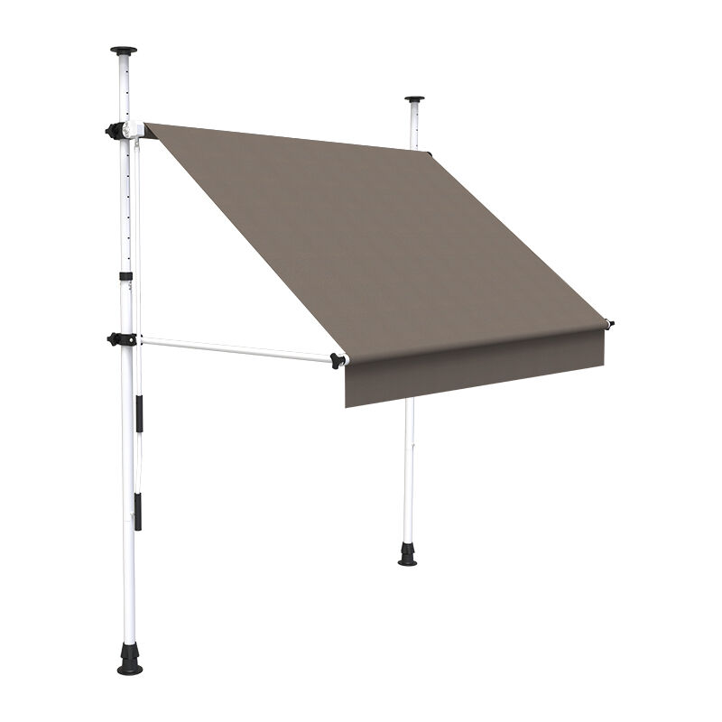 Sunny Inch ® - Store à projection autoportant sans perçage - 300 x 150 cm - Terrasse ou balcon - Taupe - Taupe