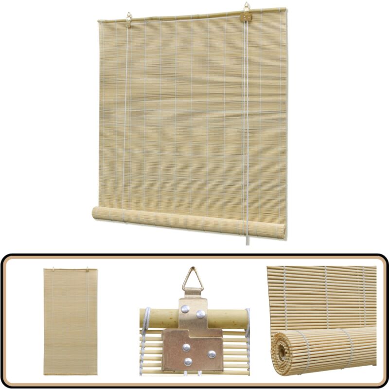 Vidaxl - Store à rouleau bambou naturel 100x160 cm - Stores Vénitiens - Rideaux En Bambou - Décoration Intérieure - Habillage De Fenêtre - Intimité