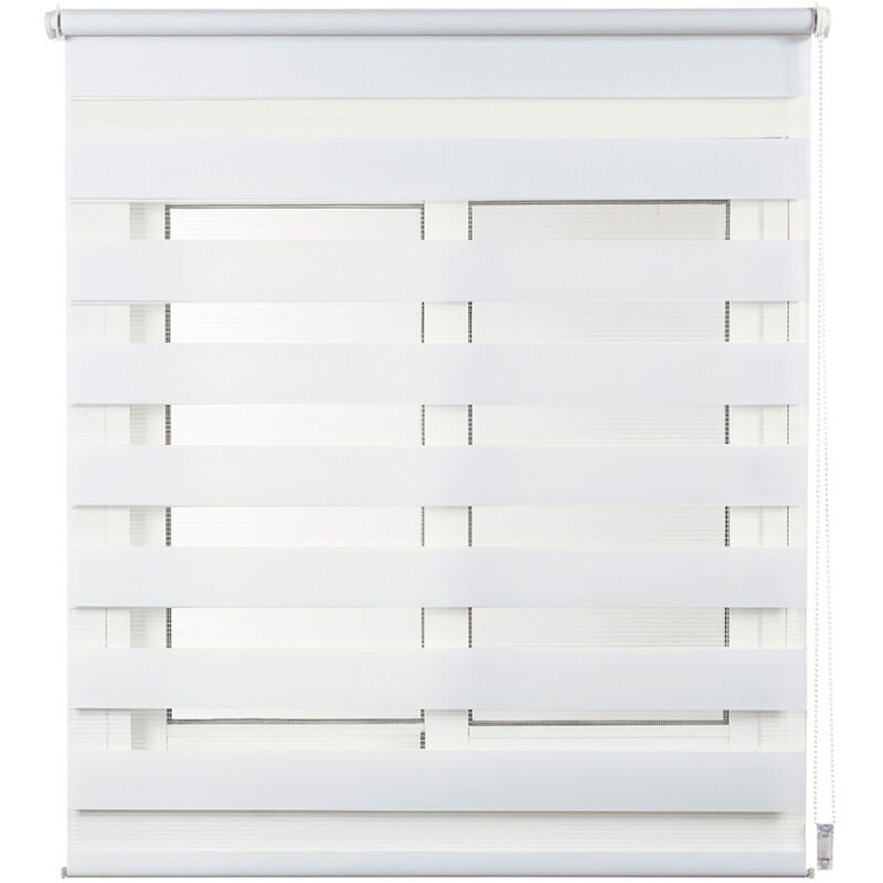 Stor Planet - Clip&Fix Store enrouleur, Nuit et Jour, Blanc, 120 x 180 cm Stor Planète 68202