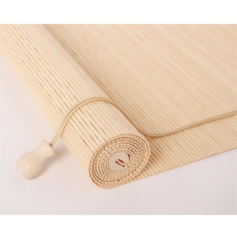 Ineasicer - Store Bambou sans Perçager, Protection Solaire et visuelle, Store à tirage latéral sans percer, pour fenêtres et Portes 60 x 220cm, Nature