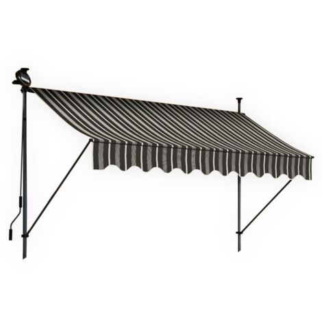 Store banne 200x150 cm avec éclairage led et manivelle
