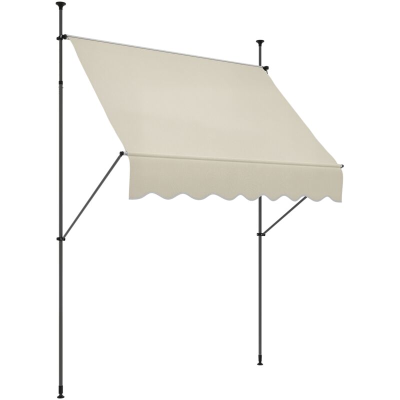 Store banne autoportant manuel inclinable rétractable 2 x 1,2(avancée) x 2,1-3H.m aucun perçage sable