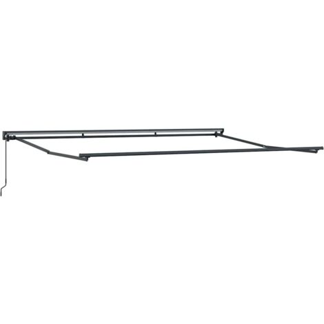 Store banne  Auvent Manuel Anthracite 4,5 × 3 m CFW31340