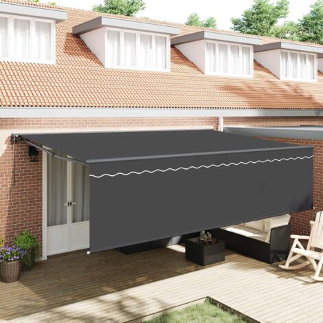 Store banne-Auvent Rétractable Anthracite 500x300 cm