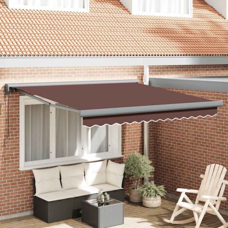 Store banne-Auvent rétractable automatique marron 300x250 cm