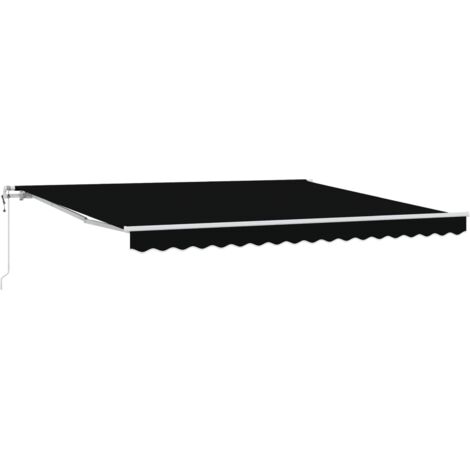 Store banne-Auvent rétractable électrique Noir 400x300 cm