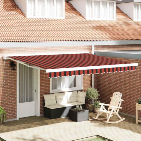 Store banne-Auvent Rétractable Jaune et Orange 400x350 cm