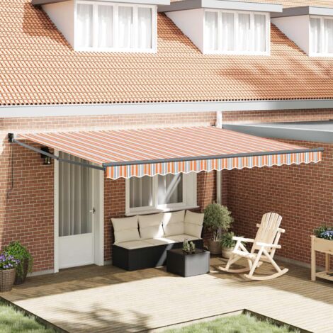 Store banne-Auvent Rétractable Multicolore 450x300 cm