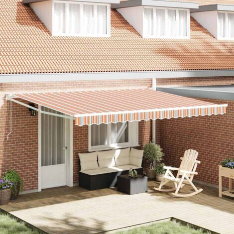 Store banne-Auvent Rétractable Multicolore 450x300 cm