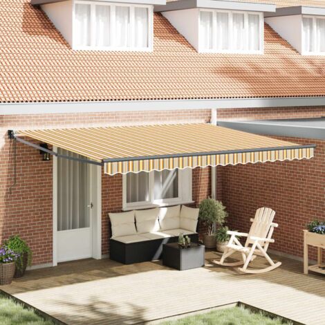 Store banne-Auvent Rétractable Multicolore 450x300 cm
