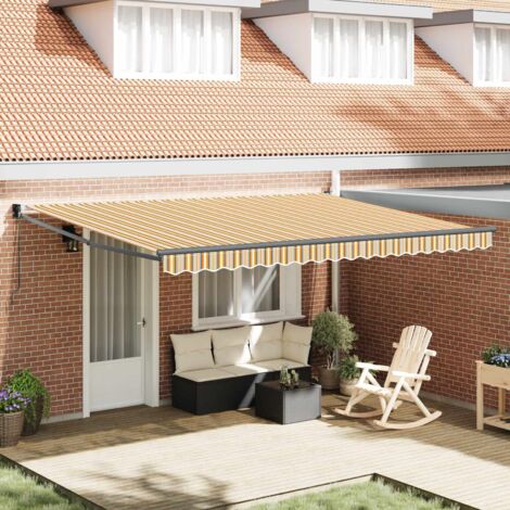 Store banne-Auvent Rétractable Multicolore 450x300 cm