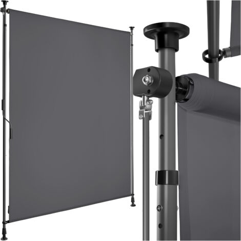 Store banne avec manivelle et tissu opaque 120x310cm gris foncé