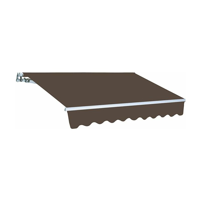 Garden Friend - Rideau à barres carrées Couleur - Marron d. 200 l. 250