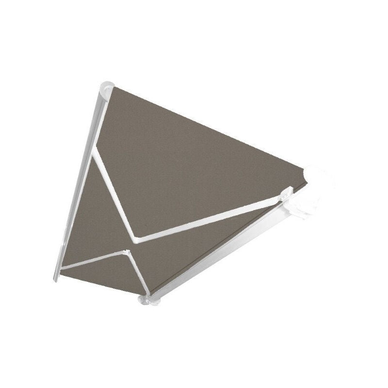 Store de terrasse bon plan coffre integral motorise structure grise 2,75 x 2 toile dickson®-taupe