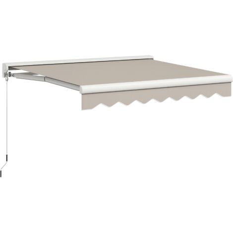 Store banne électrique manuel 250x200cm, télécommande alu polyester crème