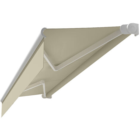 Store banne loggia AMARITE 3,00x2,00 M (Manuelle - Blanc satiné RAL9010 - Écru)