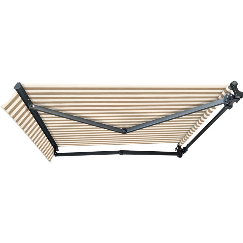 Store Banne Monobloc motorisé 3,6 x 3 m Anthracite - dickson® creme-bruyere