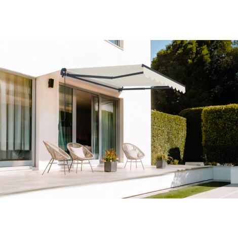 Store banne monobloc VECCHIO 2,5x2m - Toile premium 320g/m² Beige