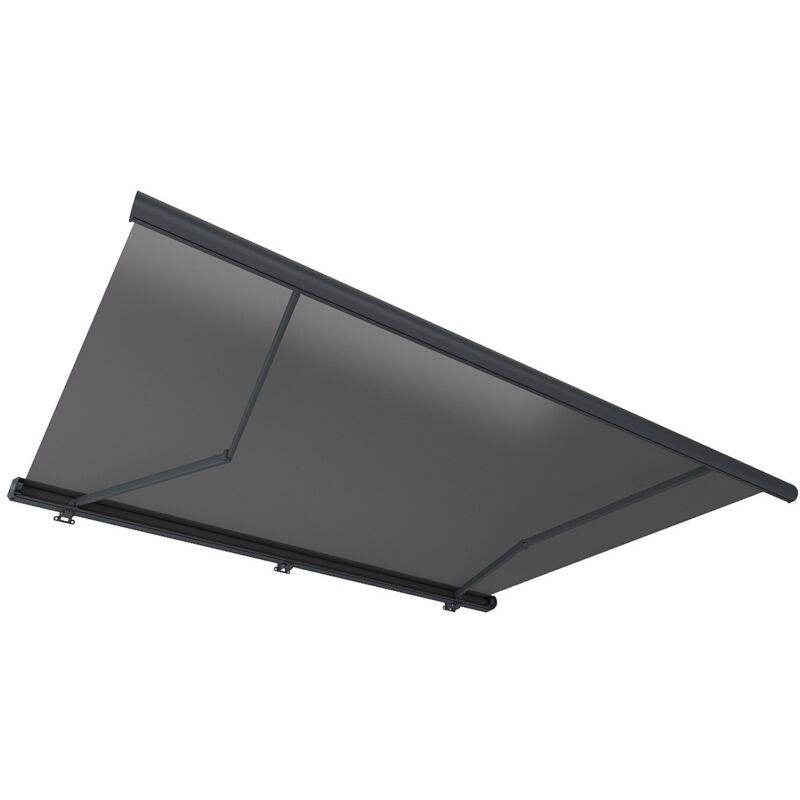 Vente-unique - Store banne motorisé avec coffre intégral 5 x 3 m anthracite - constela