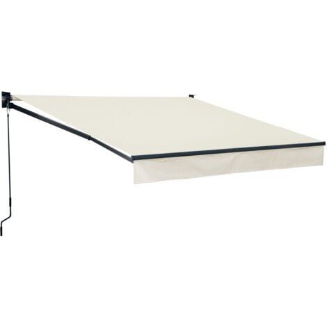 Store banne SAULE 2,95 × 2,5m - Toile grise et structure grise - Gris