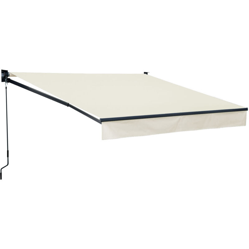 Store banne SAULE 2,95 × 2,5m - Toile beige et structure grise - Beige