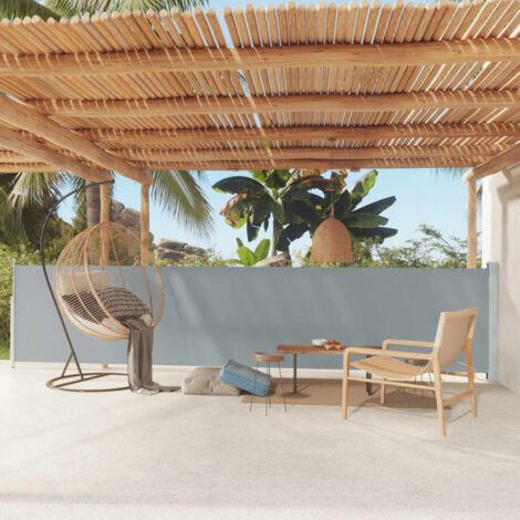 Store banne  Store extérieur  Auvent latéral rétractable de patio 117x600 cm Gris CFW76683