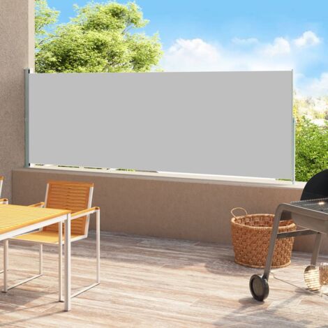 Store banne  Store extérieur  Auvent latéral rétractable de patio 220x500 cm Gris CFW55043