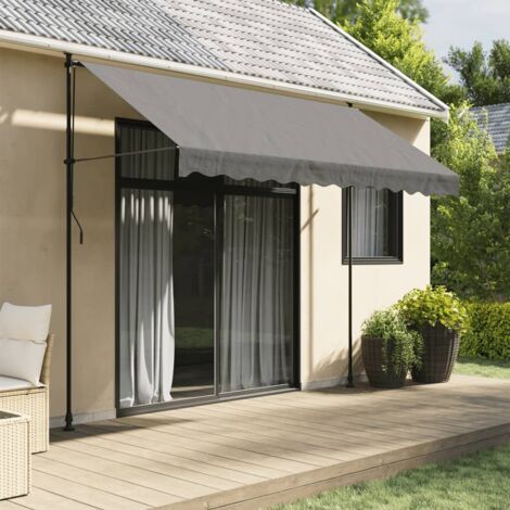Store banne  Store extérieur  Auvent rétractable anthracite 300x150 m tissu et acier CFW62298
