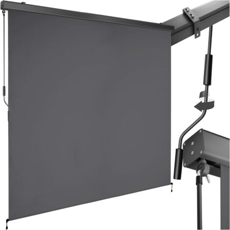 Store banne verticale ELOISE avec 2 supports muraux -