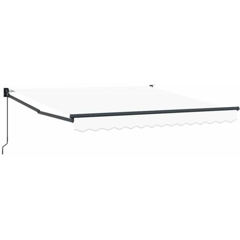 Store banne，Auvent manuel rétractable Blanc 350x250 cm