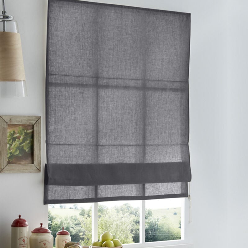 Madecostore - Store bateau tamisant 100% lin - gamme Must - Beige - L120 x H180cm