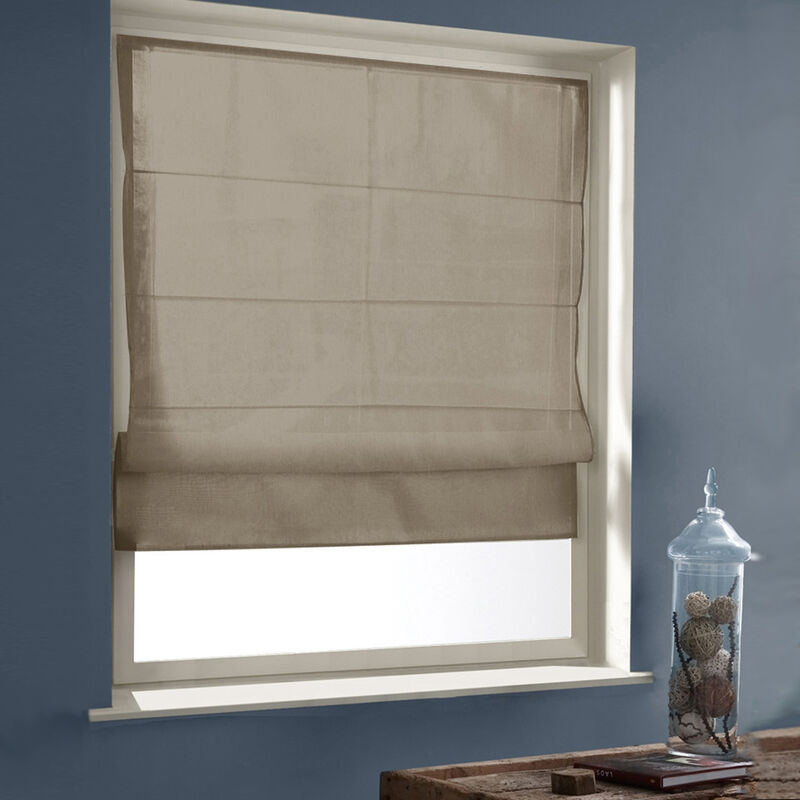 Madecostore - Store bateau tamisant panama - gamme Must - Marron - L120 x H180cm