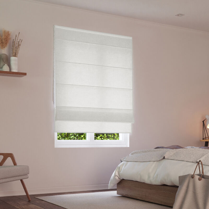 Madecostore - Store bateau tamisant uni luxe - Marron - L160 x H220cm