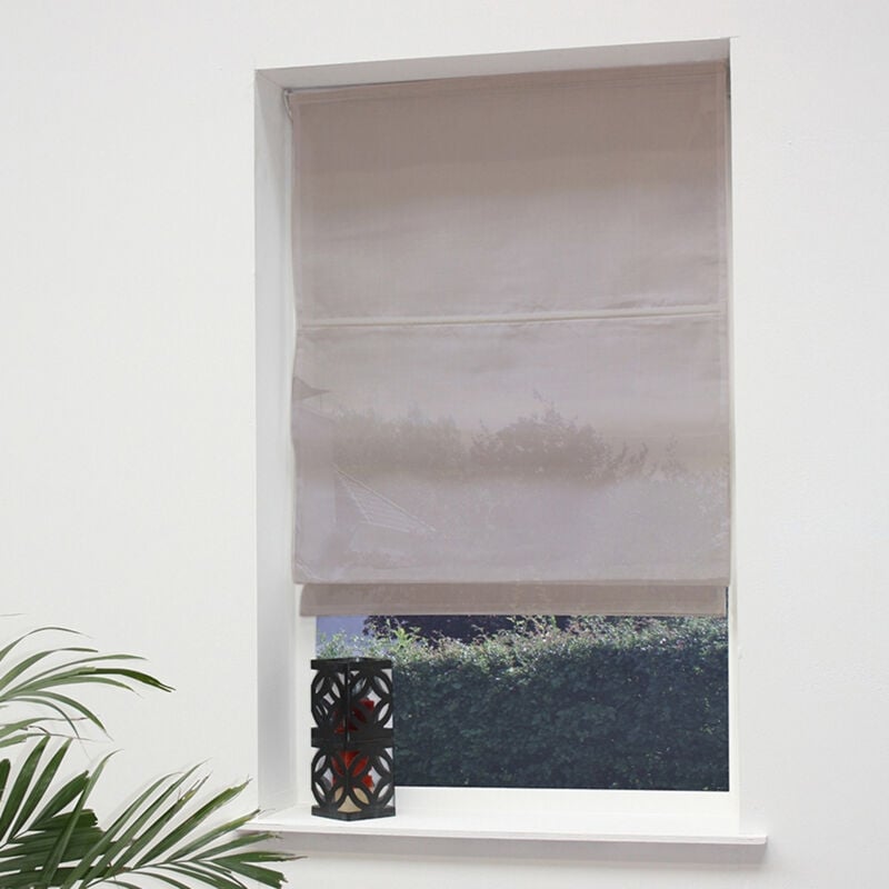 Madecostore - Store bateau voile - Blanc - L180 x H220cm