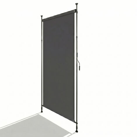 Store-brise-soleil verticale extérieure avec fixation par serrage, extensible, installation sans perçage, protection contre les vues et le vent pour balcon et terrasse, résistante aux intempéries, cou