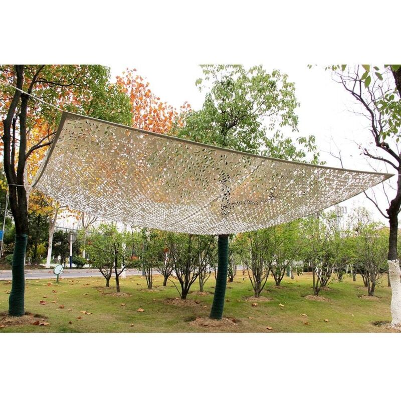 Store camouflage réversible 3x4m avec corde en nylon avec anneaux en acier inoxydable en gris et blanc