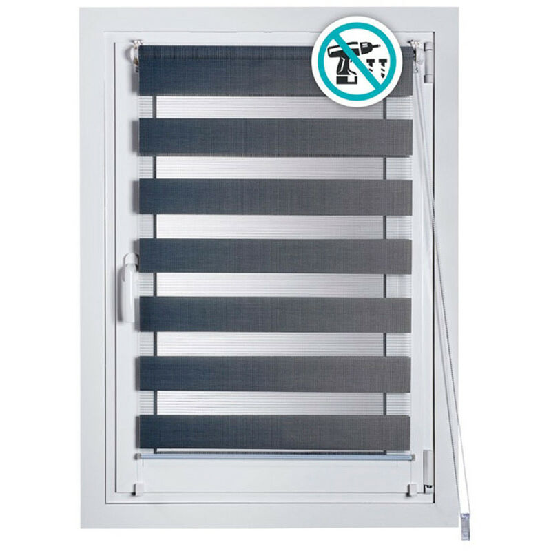 Store Clip&Fix Night&Day Argent 120X180Cm