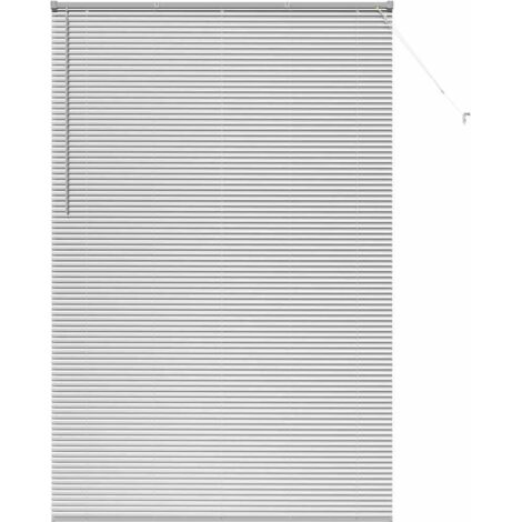 Store de Fenêtre，Store vénitien avec des rideaux Argent Aluminium CFW7046857