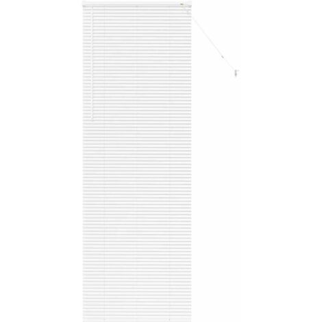 Store de Fenêtre，Store vénitien avec des rideaux Blanc Aluminium CFW9798479