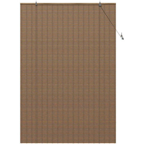 Store de Fenêtre，Store vénitien Géométrique Marron 140 x 220 cm Bambou CFW2045885
