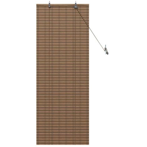Store de Fenêtre，Store vénitien Géométrique Marron 60 x 160 cm Bambou CFW9437198