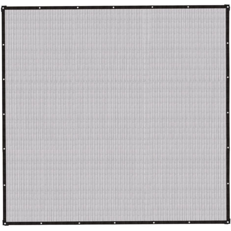 Store de Jardin en Aluminium Toile Ombre Pare-Soleil Sail 3x3m Bâche Patio Étang Anti-UV Protection 95% Ventilation avec Anneaux Inox