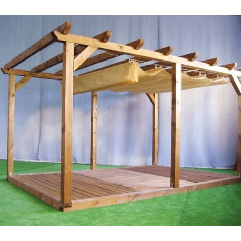 Store de pergola 3x4 Perméable ivoire