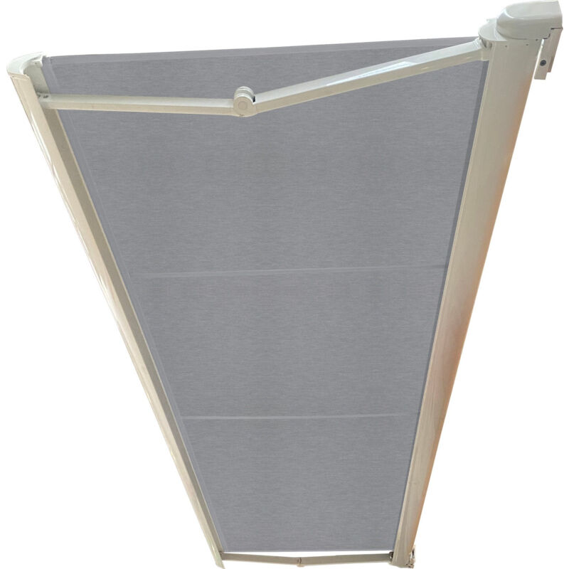 Store banne coffre integral motorise ral blanc 4,3 x 3,5 toile dickson® souris