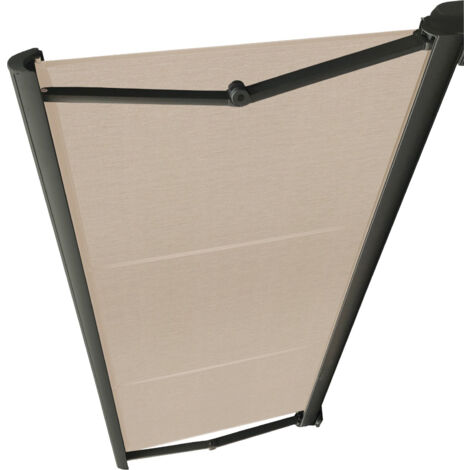 STORE DE TERRASSE COFFRE INTEGRAL MOTORISE RAL ANTHRACITE 3 X 2,5 TOILE DICKSON® LIN