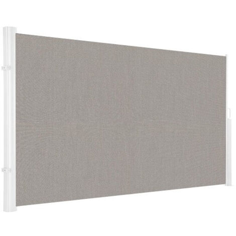 STORE DE TERRASSE LATERAL RETRACTABLE STRUCTURE GRISE 3 X 1,6 TOILE DICKSON® GRIS